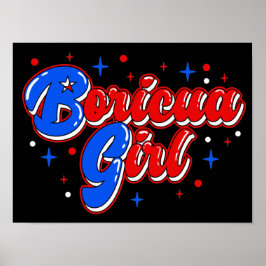 Poster Glitter Cujo Boricua Rapariga Porto Rico
