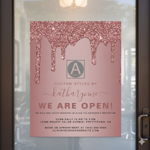 Poster Glitter Glitter do Rosa Chic Dourado abre negócio