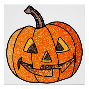 Pôster Glitter Jack O'Lantern