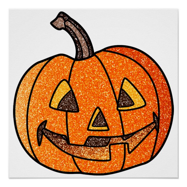 Pôster Glitter Jack O'Lantern (Frente)