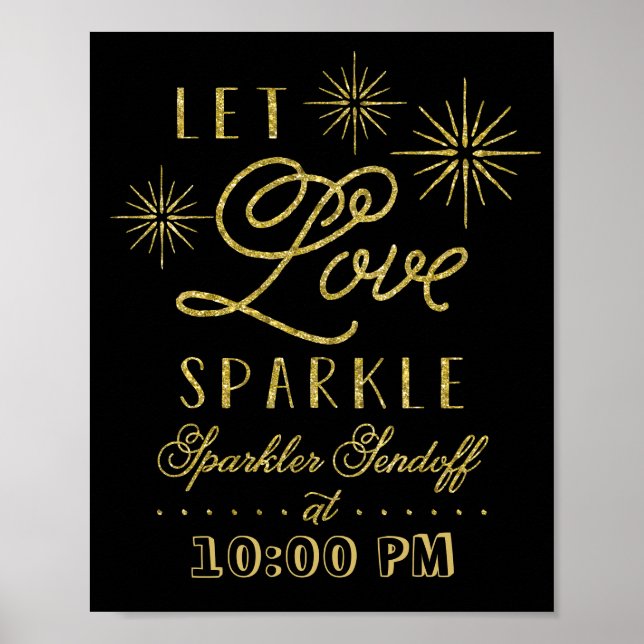 Pôster Glitter Let Love Sparkle | Desativação do Sparkler (Frente)