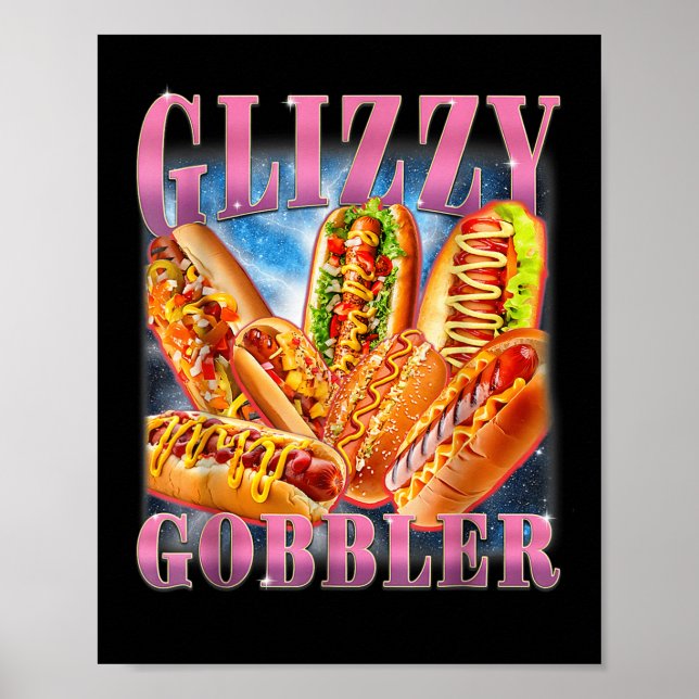 Poster Glizzy Gobbler Cachorro-Quente Engraçado Meme Boot (Frente)