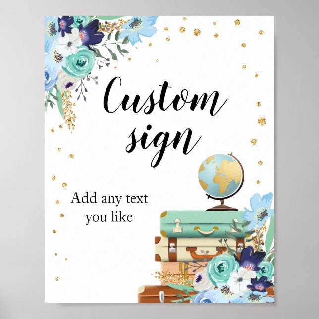 Poster Globe Personalizado de Chá Viagem para Doces Avent (Frente)