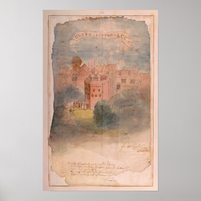 Poster Globe Theatre, Southwark (Frente)