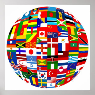 Poster Globo da bandeira
