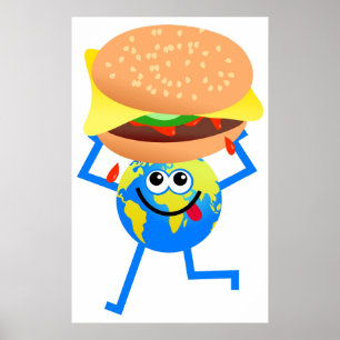 Poster Globo do hamburguer
