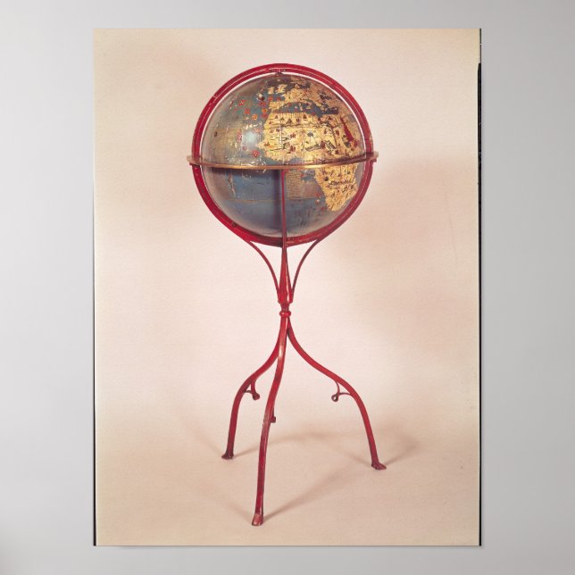 Poster Globo Terrestre, mostrando o Oceano Índico (Frente)