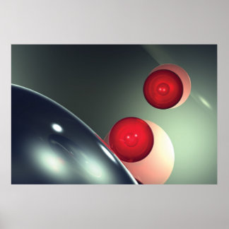 Poster globos vermelhos