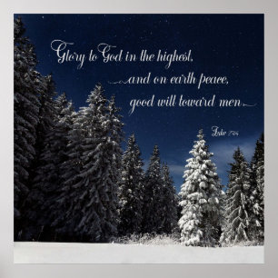 Poster Glória a Deus - Luke 2:14