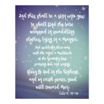 Glória a Deus Luke Bíblia Versa Natal