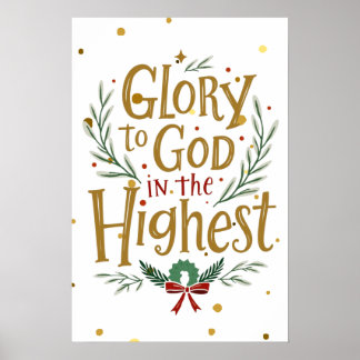 Poster Glória A Deus Na Arte De Muro Mais Alto