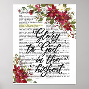 Poster Glória a Deus na Página Versa da Maior Bíblia