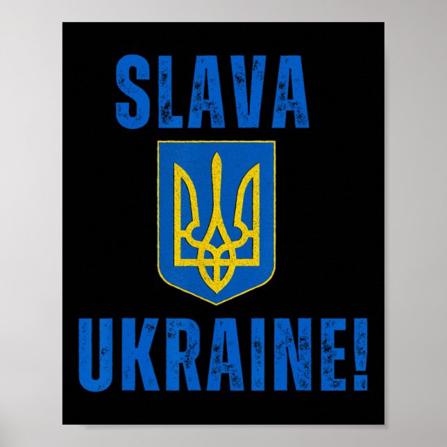 Poster Glória à Ucrânia  (Frente)