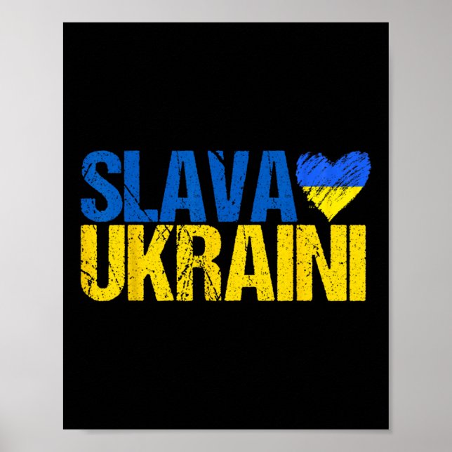 Poster Glória à Ucrânia (Frente)