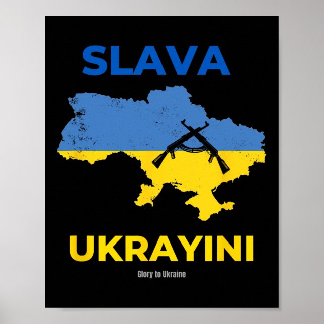 Poster Glória à Ucrânia (Frente)