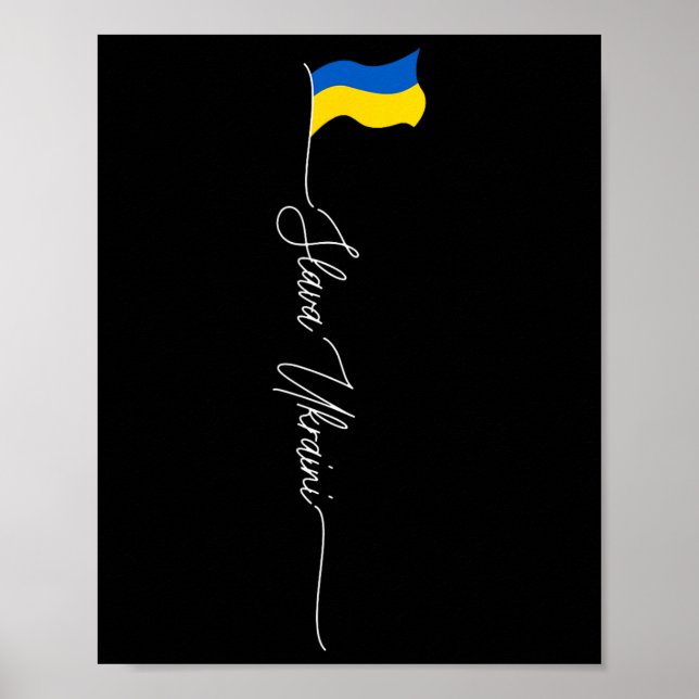 Poster Glória à Ucrânia  (Frente)