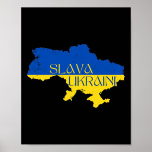 Poster Glória à Ucrânia Apoie a Ucrânia