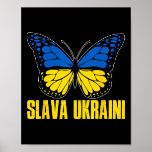 Poster Glória à Ucrânia Apoio à Ucrânia Bandeira Retro Uc