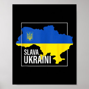 Poster Glória à Ucrânia Camisa Eu Estou Com
