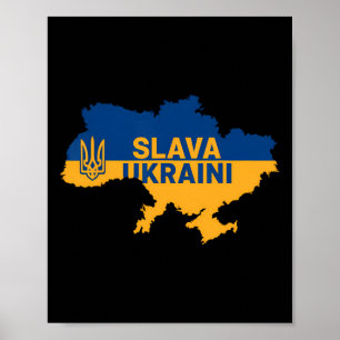 Poster Glória à Ucrânia Camisa Slava Ukraini Apoio Ucrâni