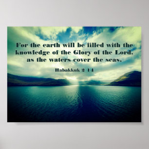 Poster Glória do Senhor, Bíblia Verse, Habakkuk 2:14