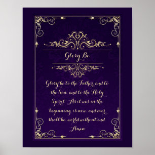 Poster Glória Ser Oração Católica Cristã