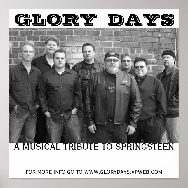 Poster Glory days poster, GLORY, DAYS, UM TRIBU MUSICAL.. (Frente)