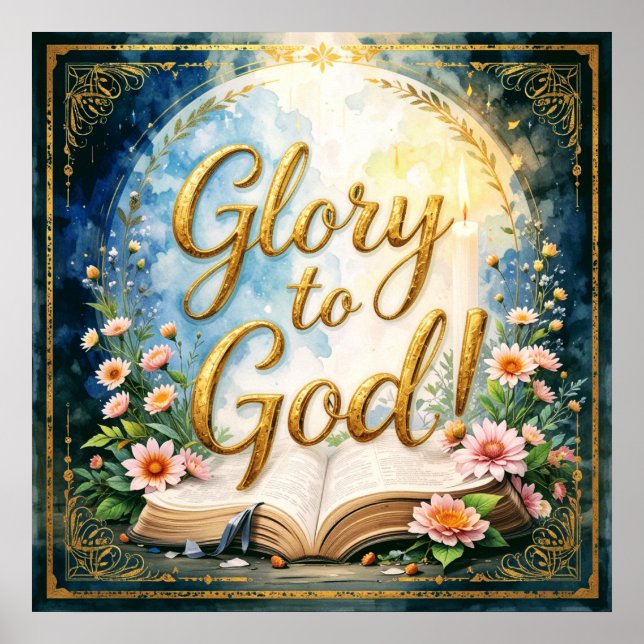 Poster Glory to God - Inspirational artwork #1 (Frente)