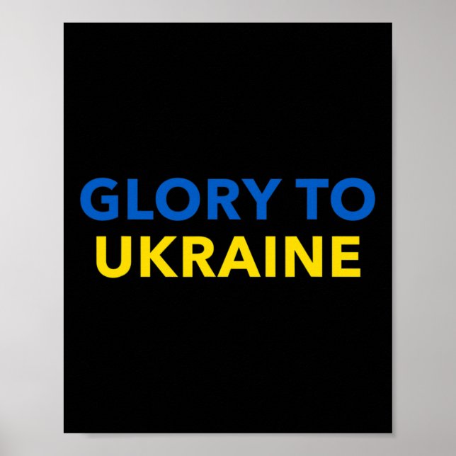 Poster Glory To Ukraine - Slava Ukraini  (Frente)