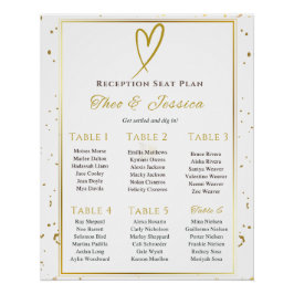 Pôster Glossário Fazemos Plano de Assento Branco e Dourad