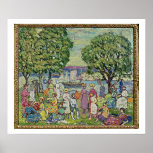 Pôster Gloucester Harbor (petróleo na canvas)