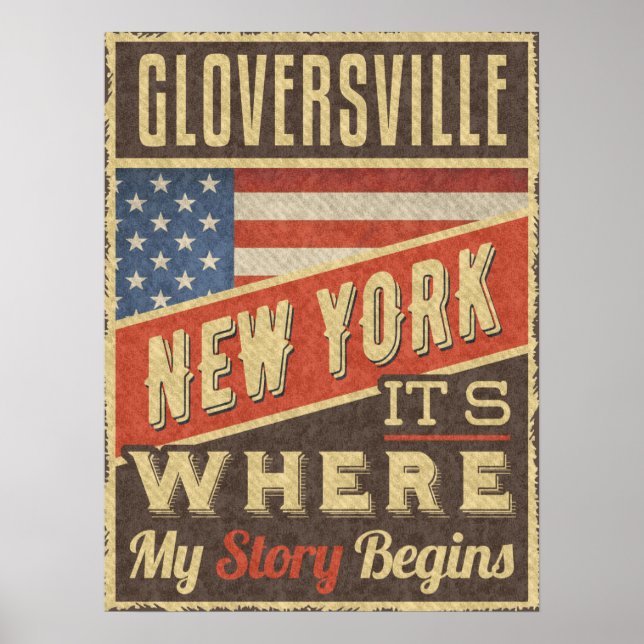 Poster Gloversville Nova York (Frente)
