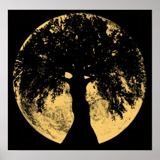 Pôster Glowes Moon Oak Goddese