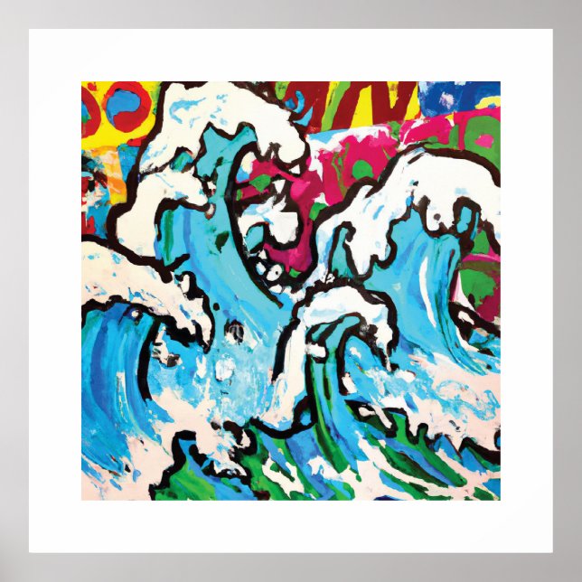 Poster Gnarly Surf Wall Art (Frente)