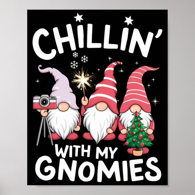 Poster Gnome Family Christmas Chillin With My Gnomies  (Frente)