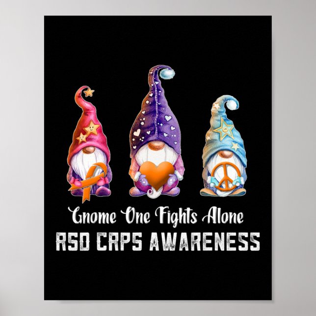Poster Gnome Ninguém luta contra a consciência RSD CRPS s (Frente)