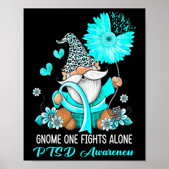 Poster Gnome One luta sozinho o guerreiro Teal Ribbon Pts (Frente)
