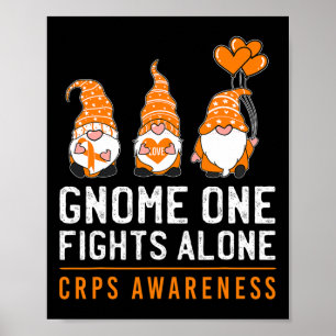 Poster Gnome One luta sozinho RSD CRPS consciência Laranj