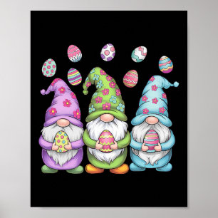 Poster Gnome Páscoa Meninas Mulheres Crianças Caça aos Ov