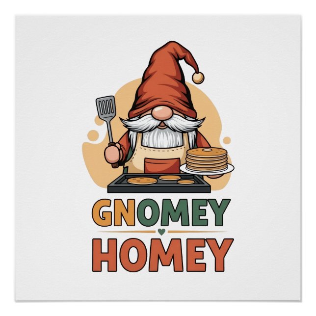 Pôster Gnomey Homey Pancakes design (Frente)
