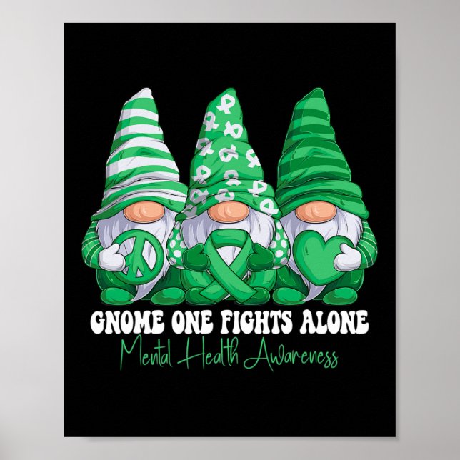 Poster Gnomies do Laço Verde do Mês de Conscientização so (Frente)