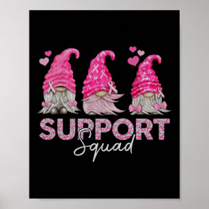 Poster Gnomies Engraçados Suportam Cancer de Mama Esquadr