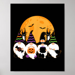 Poster Gnomo Bonito De Halloween, Pedra De Jardinagem Ou 