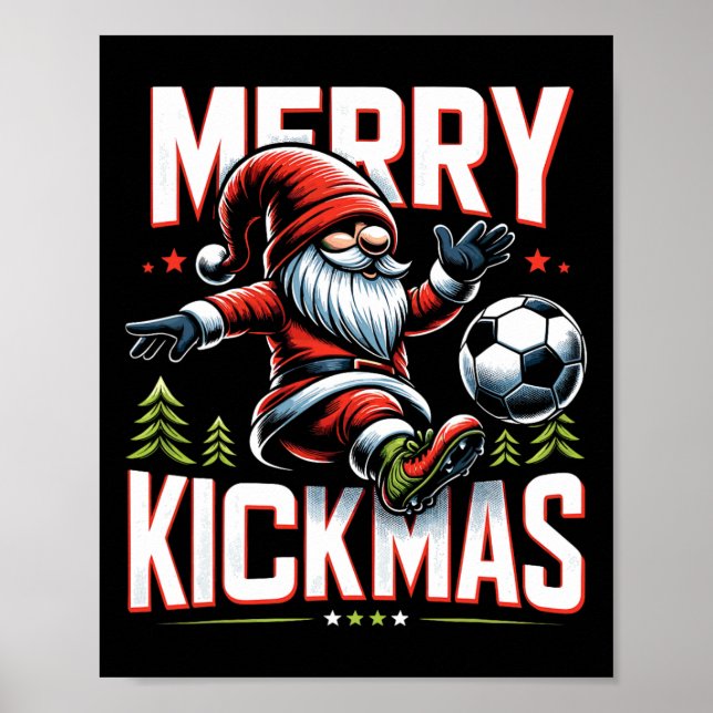 Poster Gnomo de Futebol Feliz Natalzinho  (Frente)