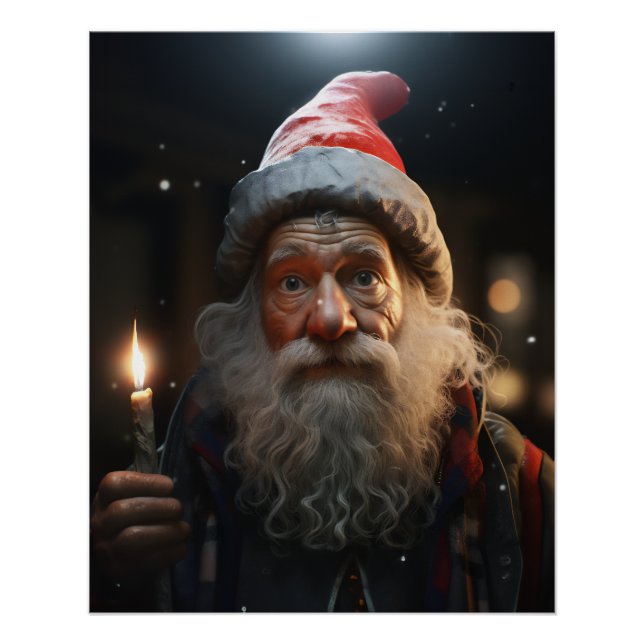 Pôster Gnomo de Natal Surpreendido (Frente)