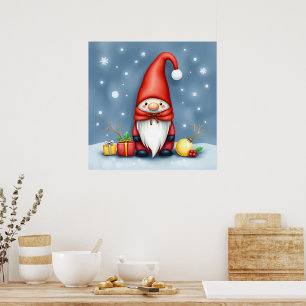 Poster Gnomo festivo aconchegante do natal em Disguise