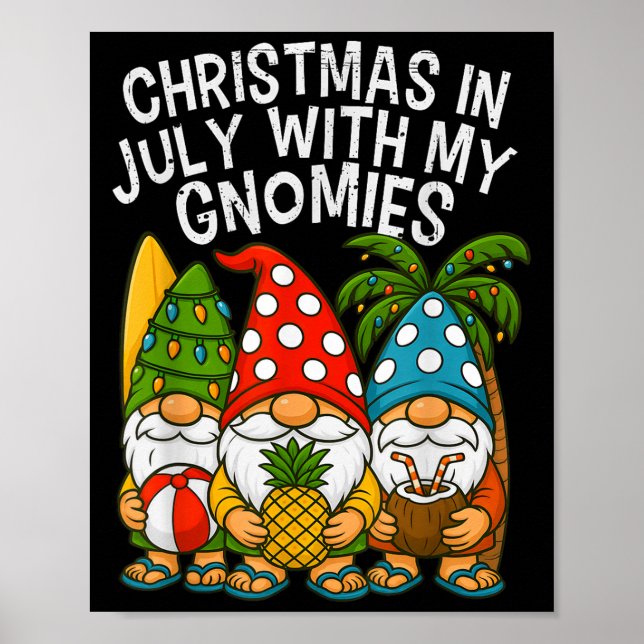 Poster Gnomo Natal Em Julho Com Meu Vac De Verão (Frente)