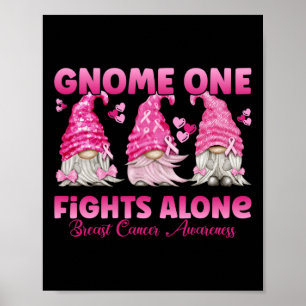 Poster Gnomo One luta sozinho contra o Cancer rosa