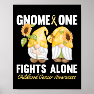 Poster Gnomo Um Combate Sozinho Conscientização do Câncer
