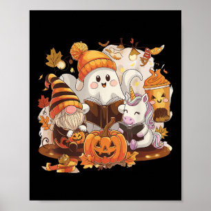 Poster Gnomo Unicórnio Fantasma Engraçado do Halloween pa
